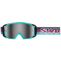 Swaps SCRUB V2 motokrosové brýle tyrkysové/černé/tmavě-stříbrné